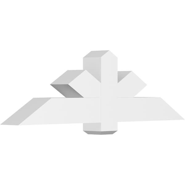 Ekena Millwork Kennewick Architectural Grade PVC Gable Bracket, 60"W x 17 1/2"H x 6"D x 6"F, 7/12 Pitch GBP060X18X0606KEN00 - main